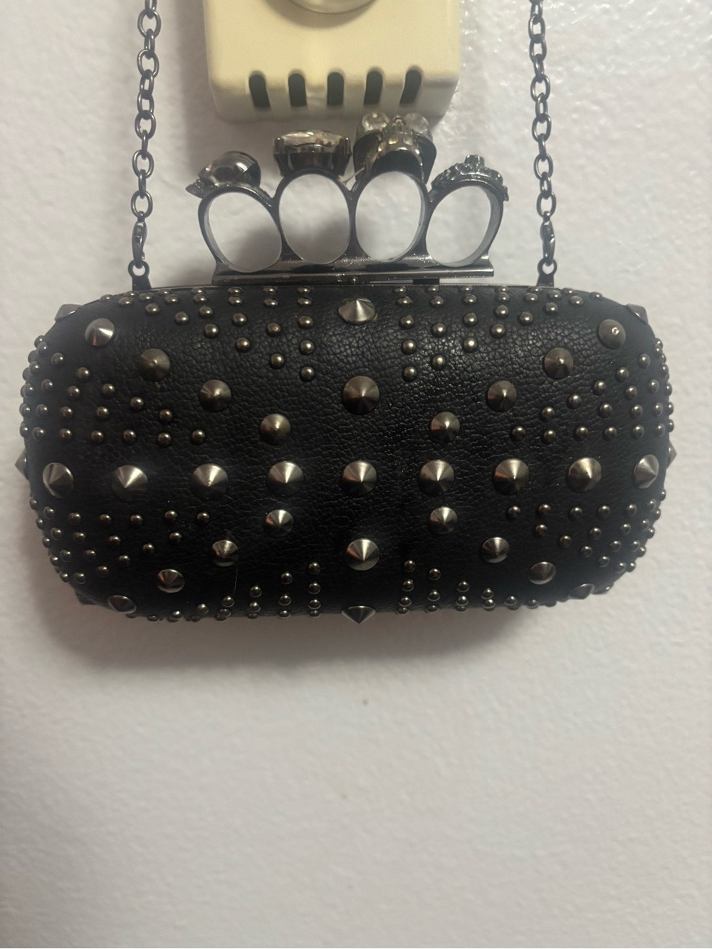 Gothic Luxe Jeweled Knuckle Duster Clutch — NWOT